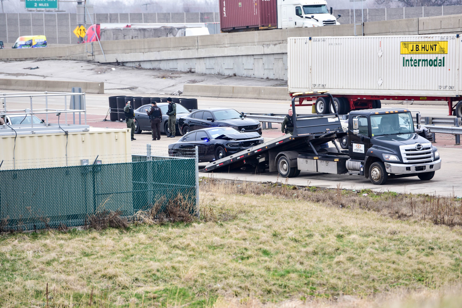 Squad Towed after Police Chase